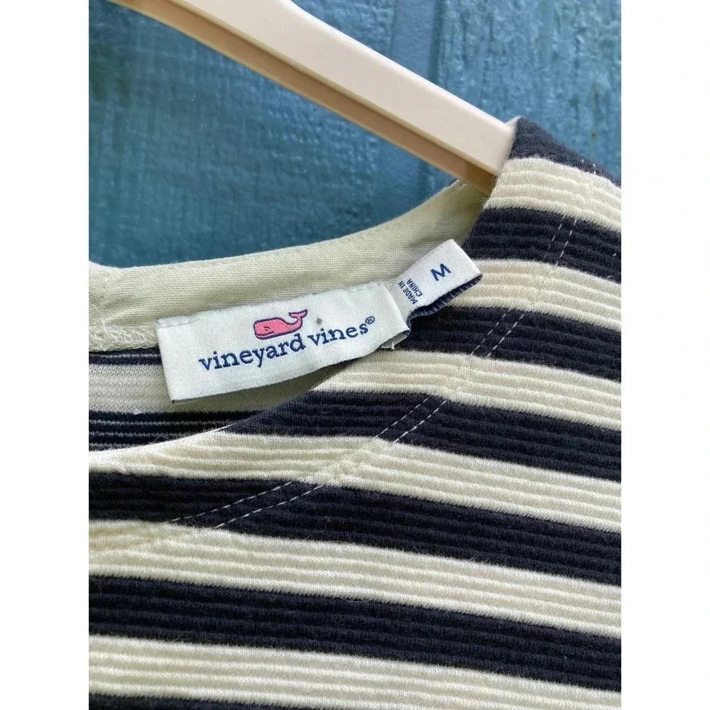 Vineyard Vines Women White Black Shift Dress Medium